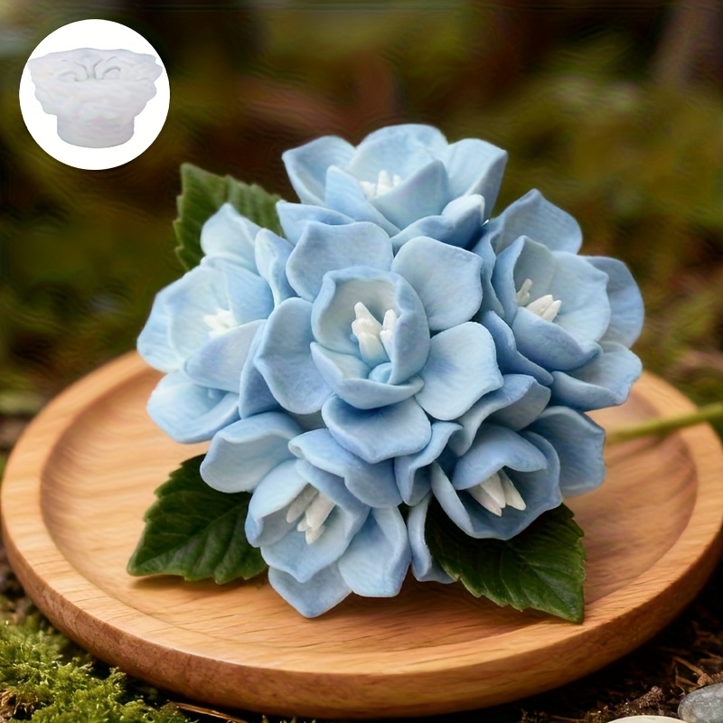 Soap Making Guide For Beginners - 1 Hydrangea Candle Silicone Mold，Suitable for