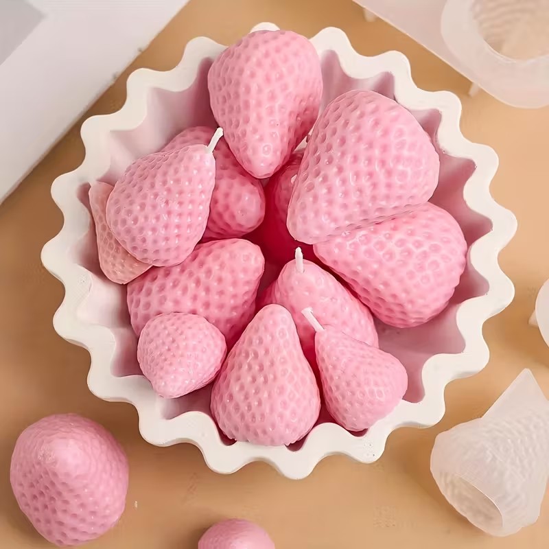 Strawberry Silicone Candle Mol - огляд і ціна Soap Making Guide For Beginners
