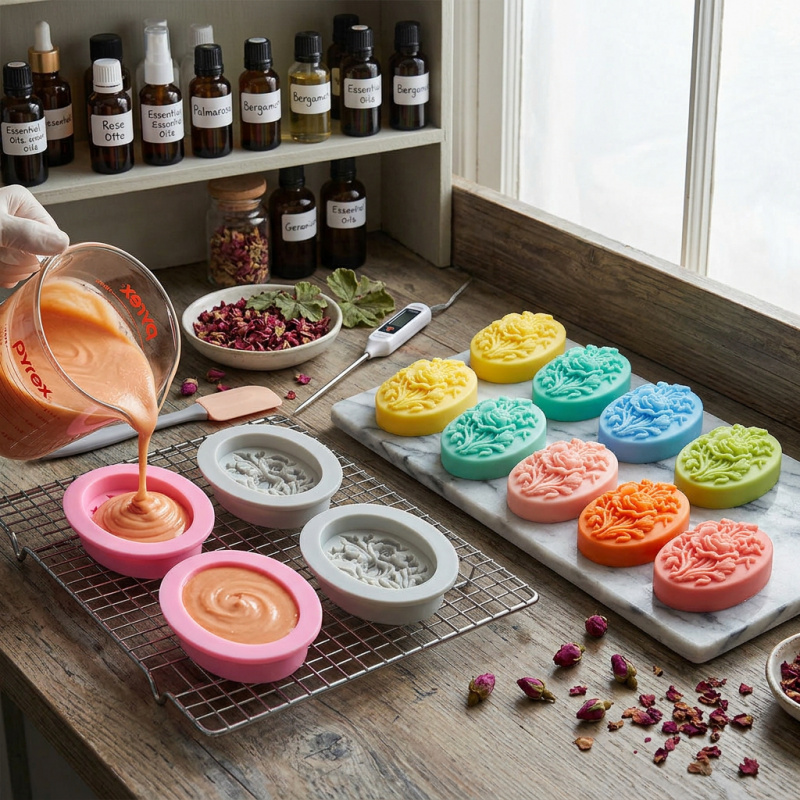 4 Silicone mold with flower sh - огляд і ціна Soap Making Guide For Beginners
